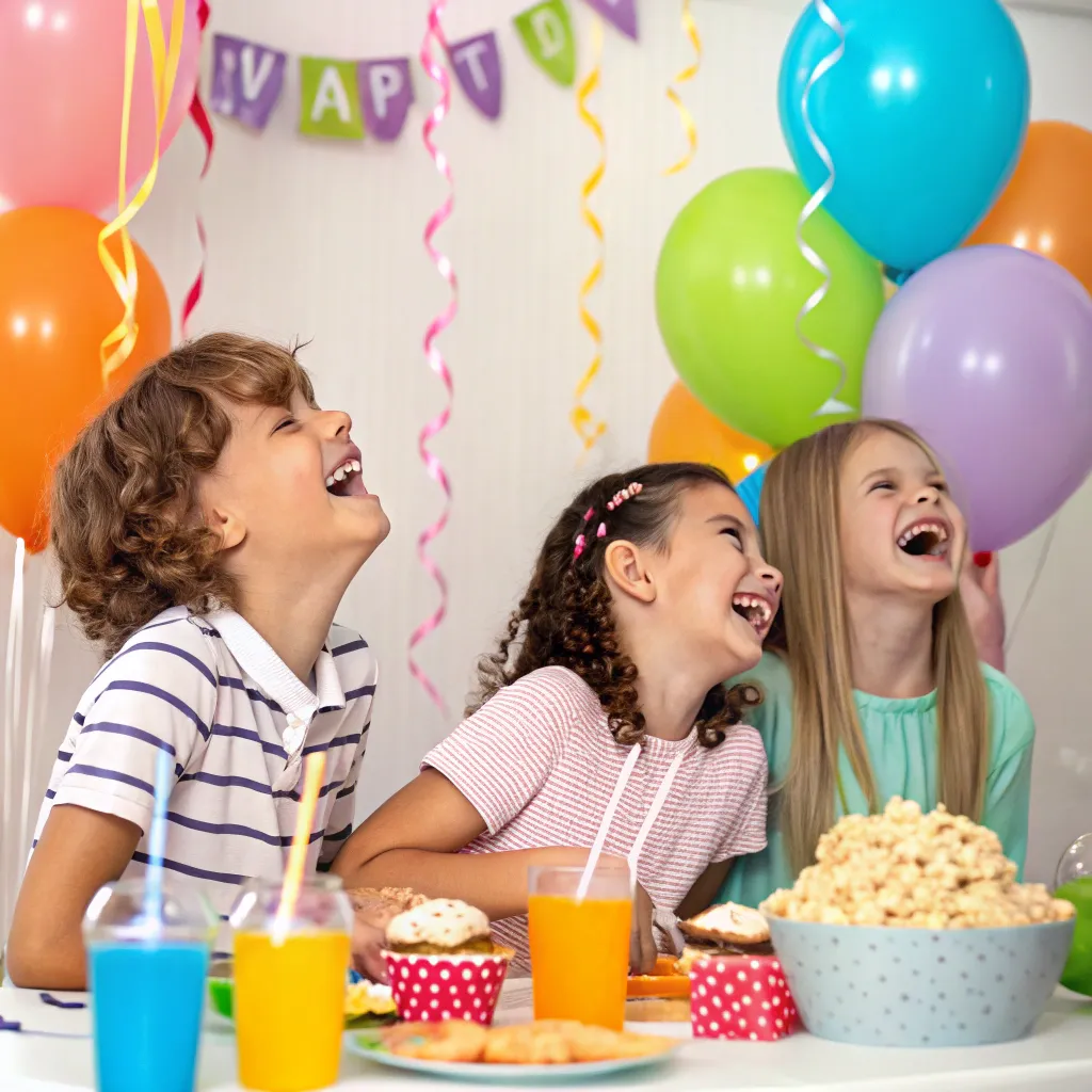 Happy kids at a party