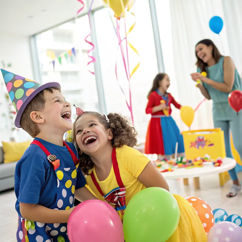 Happy kids at a party